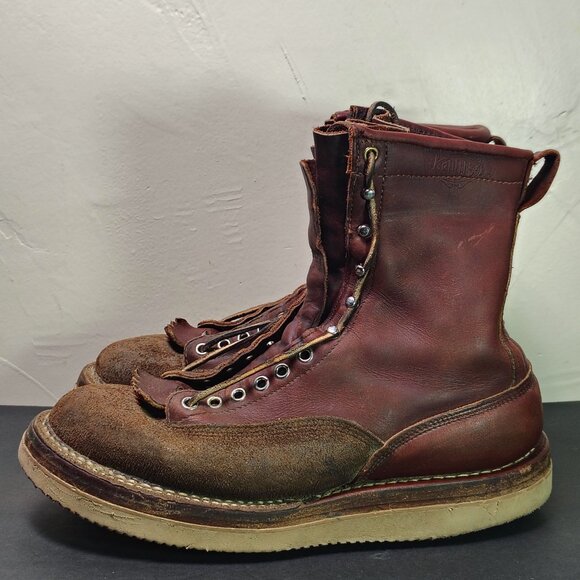 Whites Boots Mens Size 11 D Wedge Red Dog Roughout Leather Lace to Toe PNW Work - Picture 4 of 13
